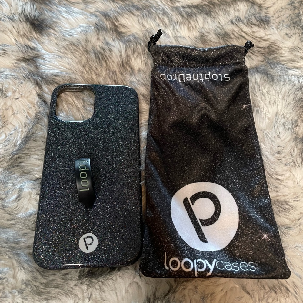 Loopy iPhone 12 Sparkle Black Case
